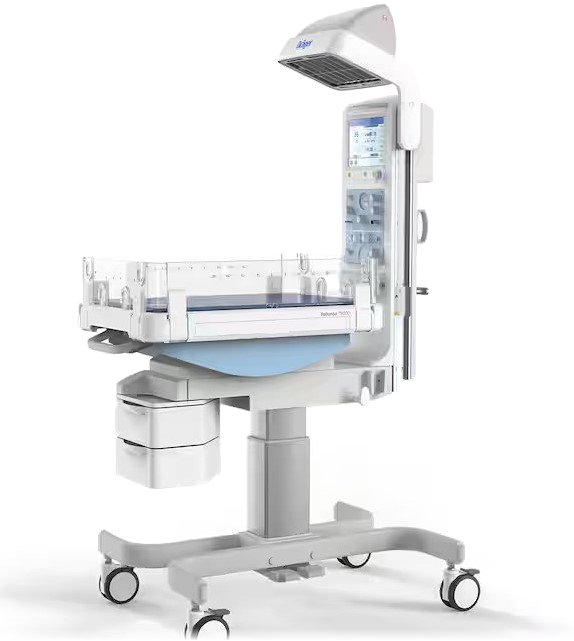 Oxygen mixing blender for neonatal open care warmer